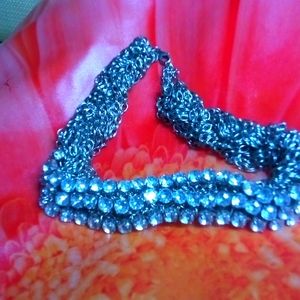 Silver  mesh choker